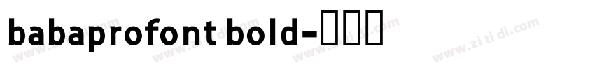 babaprofont bold字体转换